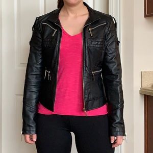 Faux leather jacket